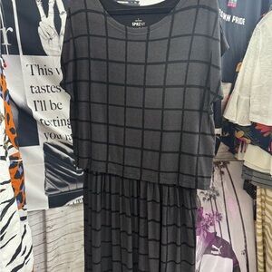 Iniqlo Black Grid Pattern Women's Dress
